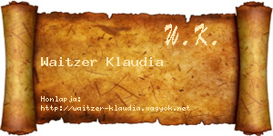 Waitzer Klaudia névjegykártya