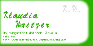 klaudia waitzer business card